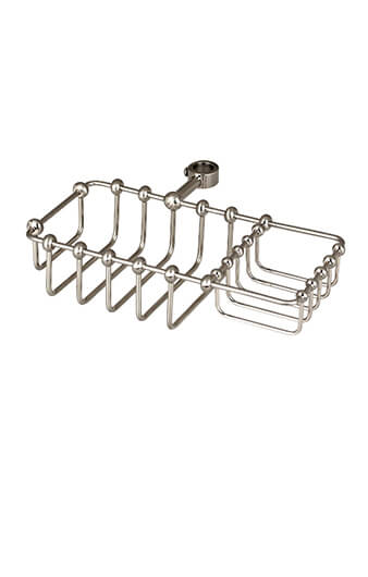 BK20003 - Riser Mount Soap Basket for Clawfoot Tubs