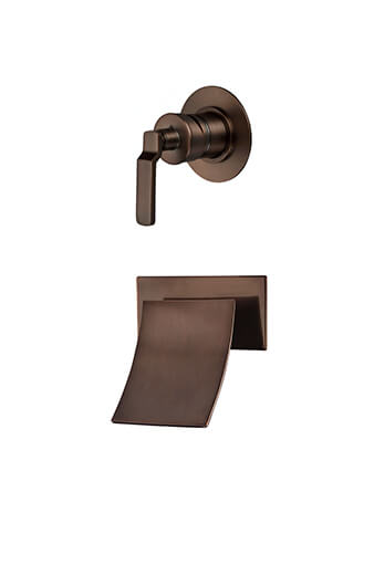 Wall Mounted Faucet with Waterfall Tub Spout